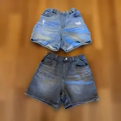 デニムショートパンツ 150cm 160cm 2点セット