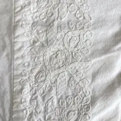 ドイツ　ヴィンテージ　ボタニカル刺繍ピローケース　枕カバー