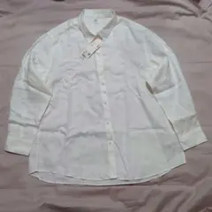 ユニクロ WOMEN プレミアムリネンシャツ 長袖 3XL ホワイト