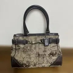 COACH Hamptons Purple Tote Horse Rare - メルカリ