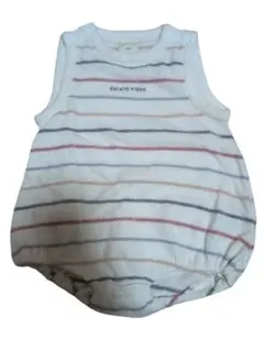 【未使用】gelato pique ジェラピケ　ストライプロンパース 80-90