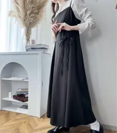 Classicalelf リネンライクマルチwayロングキャミワンピース