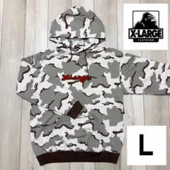 【新品】XLARGE カモフラ パーカー Lサイズ 刺繍ロゴ 迷彩