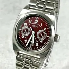 動作良好✨ SEIKO クォーツ 腕時計 ワインレッド クロノグラフ メンズ
