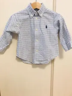 ラルフローレン チェックシャツ 長袖シャツ 12M 80㎝