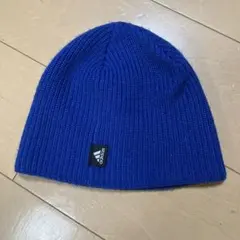 【adidas】 ニット帽 青