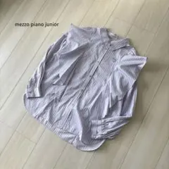 mezzo piano junior ストライプフリルシャツ ガーリー 160