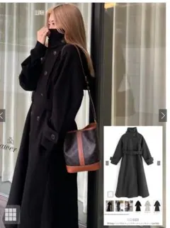 GRL 襟3Wayベルト付きフェイクウールトレンチコート　アイボリー L