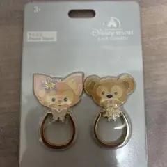 上海ディズニー限定　リーナベル/ダッフィー　スマホスタンド　リング