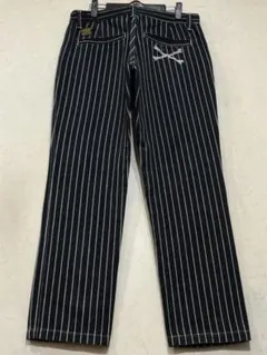 ストライプ ワークパンツ