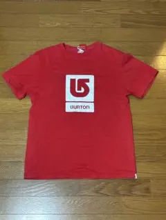 ユニセックス　Burton レッド　ロゴ　Tシャツ　年代物　レトロ　古着