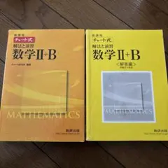 【未使用品】チャート式 数学 II+Bと解答編のセット