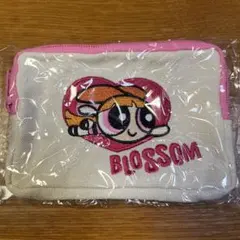 パワーパフガールズチャーム付き刺繍ポーチブロッサム