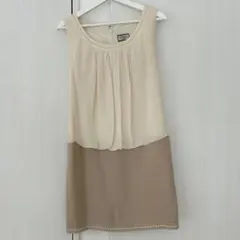 【Grace Continental】ノースリーブ ひざ丈ワンピース バイカラー