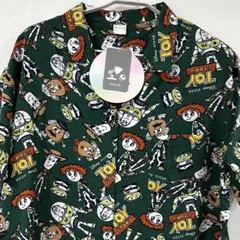 PIXAR ディズニー トイストーリー キャラクター集合 総柄 アロハシャツ Ｌ