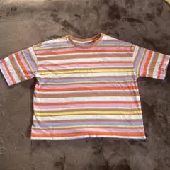 ROXY カラフルストライプ 半袖Tシャツ