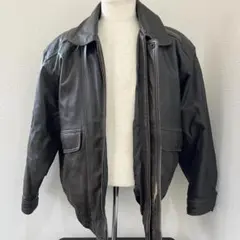 中古 DURANTE GENUINE 本革 レザージャケット L ブラックのサムネイル