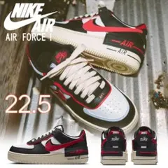 【新品22.5cm】NIKE エアフォース１シャドウ ホワイト/ブラック 厚底