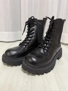 厚底サイドゴアブーツ ブラック