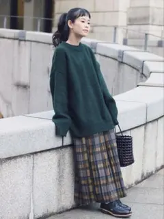 希少 完売 人気商品！レトロブリティッシュロングプリーツマキシスカート ♡杉咲花