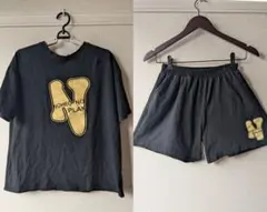 V0419PARRSO 黒 Tシャツとショーツ セットアップ
