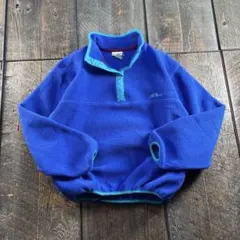 古着　エルエルビーン　ハーフスナップ　フリース　筆記体ロゴ　80s USA製.