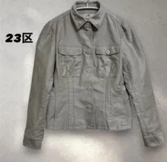 ノーカラージャケット デニムジャケット