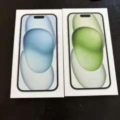 iPhone15 空箱 グリーン ブルー