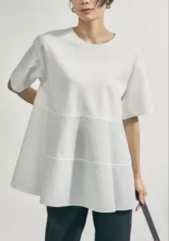 タグ付新品未使用★オンワードBEAUTY FORMコンビティアードＴシャツXXLのサムネイル