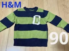 ニット　セーター　90 H&M ボーダー　お洒落♪可愛い　キッズ　ベビー　冬