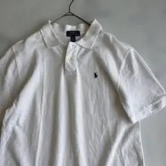 ✨極美品✨ポロラルフローレン白　半袖ポロシャツL相当　ん574