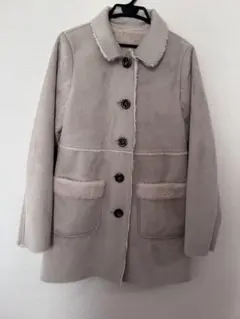 ベージュ スエード風 コート