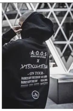 AOOS×VISIONARISM×BARNEYS パーカー コラボ ブラック
