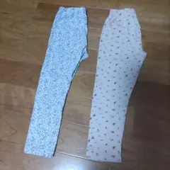 120cm レギンスパンツ2点セット（花柄）
