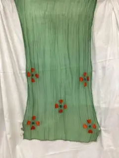 P) Sybilla シビラ　刺繍入り ストール ショール グリーン