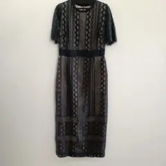 【美品】LAGUNA MOON ジオメトリックレース ワンピース ドレス