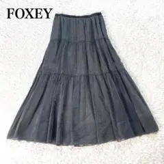 FOXEY✨️フォクシー シルクフレアスカート ロングティアード 2022のサムネイル