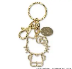 ハローキティ キーホルダーゴールドキーホルダーサンリオsanrio キャラクター