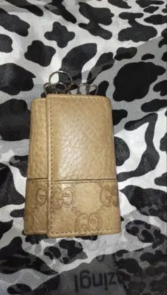 GUCCI  レザー 中古6連キーケース モカブラウン