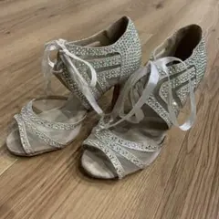 社交ダンス用ストーン装飾女性用シューズ