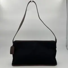 オールドコーチ COACH ワンショルダーバッグ ブラック キャンバス レザー