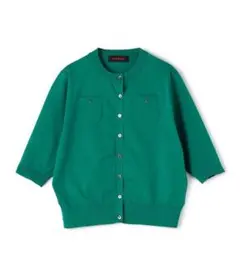 CABaN ファインポリエステル ハーフスリーブポケットカーディガン