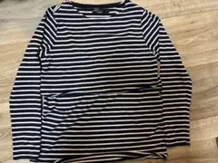 ニッセン　マタニティ授乳ボートネック長袖Tシャツ