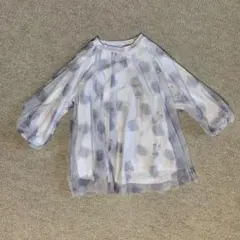 ウサギと水玉模様のワンピース　H&M Disney バルーンスリーブチュール