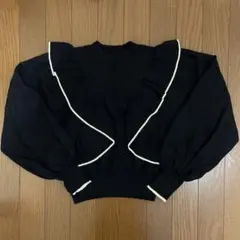 OLIVE des OLIVE フリルニット ブラック