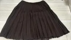 ブラウン プリーツスカート GU gu
