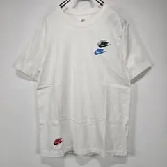 NIKE　半袖　Tシャツ　S　刺繍　ロゴ　マルチカラー　状態良好　リユース　古着