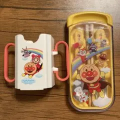 アンパンマン 子ども用スプーン・フォーク・お箸 セット　紙パックホルダー
