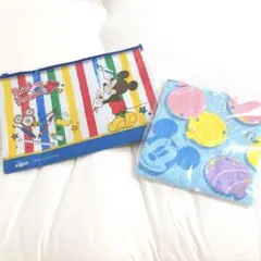 非売品　第一生命　ノベルティ　ミッキー　ビニールポーチ　タオル　2点セット