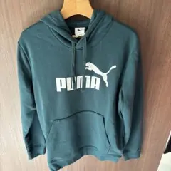 PUMA ダークグリーン フード付きパーカー L